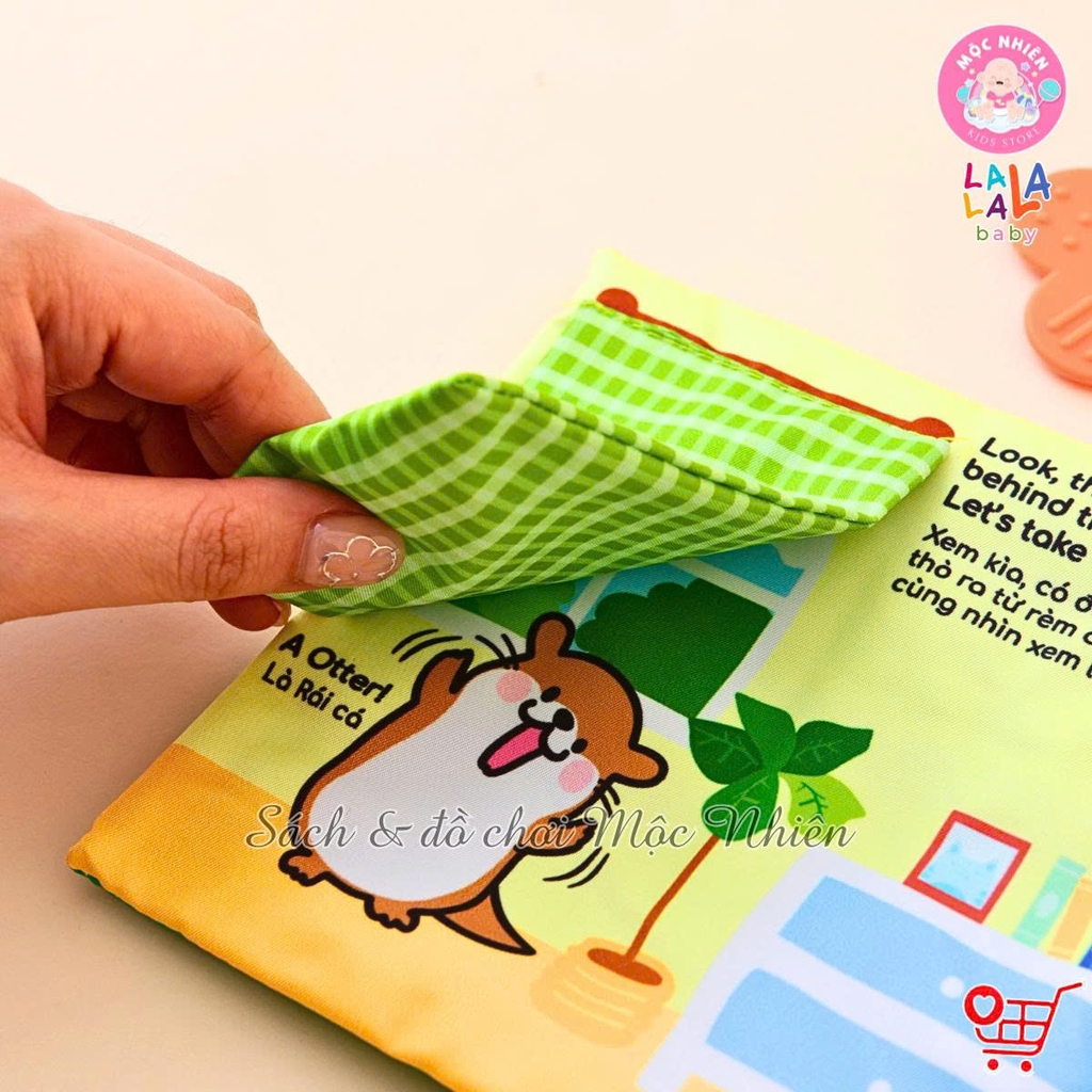 Sách vải Lalalababy ehon tương tác kích thích đa giác quan cho bé sơ sinh