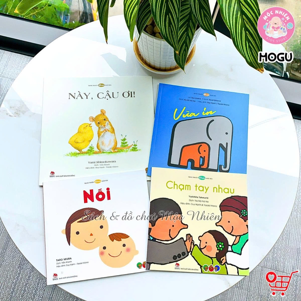 Combo 04 cuốn Sách Truyện Ehon cho bé 1-2-3 tuổi - Nuôi dạy em bé biết yêu thương - Mọt sách Mogu