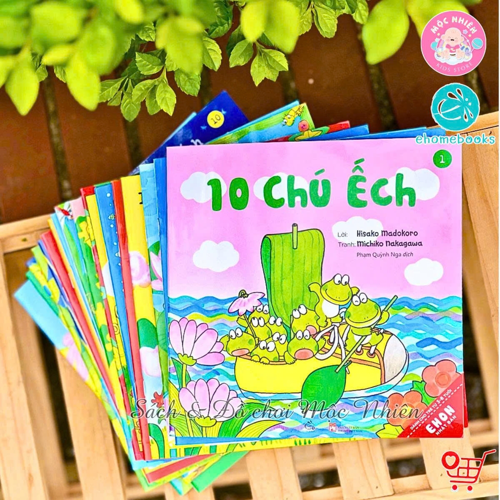 Bộ Sách Ehon Cho Bé Từ 3 Đến 6 Tuổi - Mười Chú Ếch (Combo 06 Tập) - Bìa Mềm - Ehomebooks