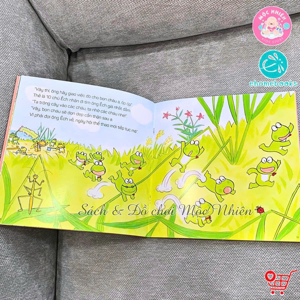 Bộ Sách Ehon Cho Bé Từ 3 Đến 6 Tuổi - Mười Chú Ếch (Combo 06 Tập) - Bìa Mềm - Ehomebooks