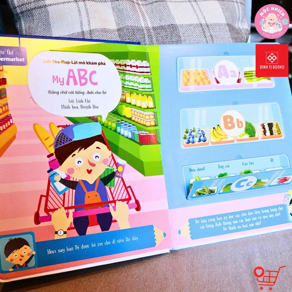 Sách Tương Tác Lật Mở Khám Phá Khổ lớn Lift-The-Flap - Lật mở khám phá - My ABC chữ cái - Đinh Tị Books