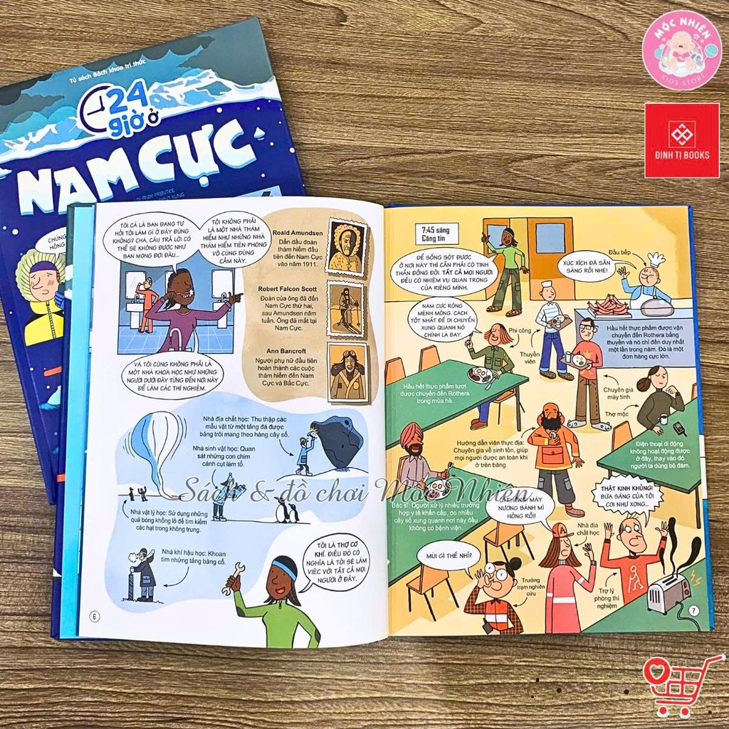Combo 04 cuốn Sách 24 giờ - Truyện tranh khám phá cuộc sống cho trẻ từ 6 - 15 tuổi - Đinh Tị Books