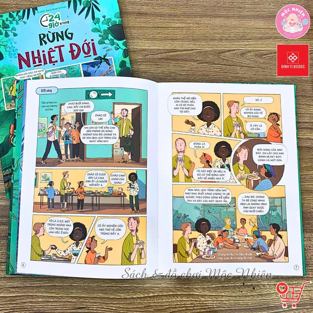 Sách Bách khoa tri thức - 24 giờ - Truyện tranh khám phá cuộc sống cho trẻ từ 6 - 15 tuổi - Đinh Tị Books