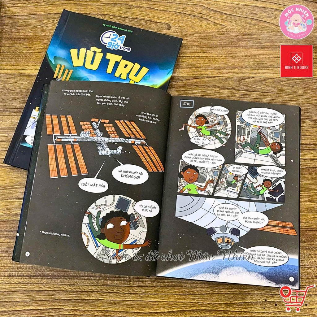 Sách Bách khoa tri thức - 24 giờ - Truyện tranh khám phá cuộc sống cho trẻ từ 6 - 15 tuổi - Đinh Tị Books