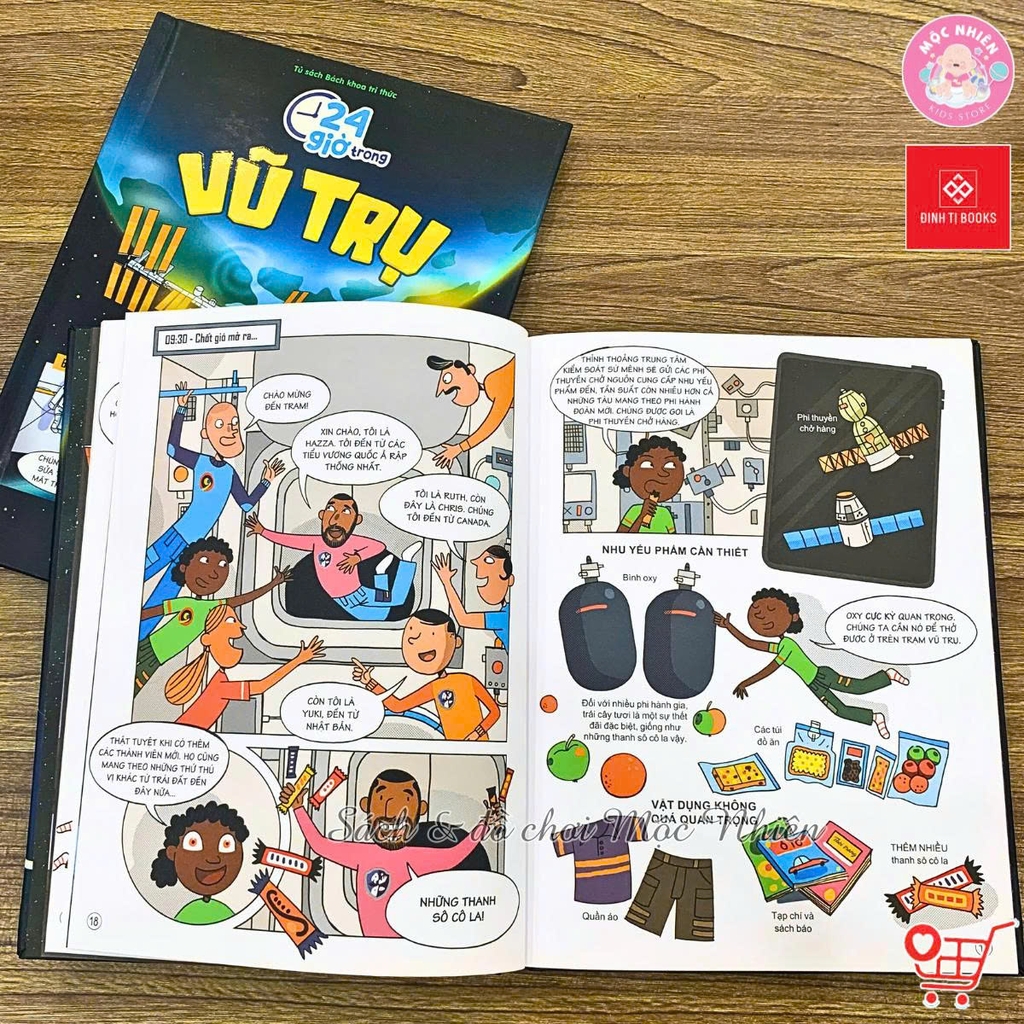 Sách Bách khoa tri thức - 24 giờ - Truyện tranh khám phá cuộc sống cho trẻ từ 6 - 15 tuổi - Đinh Tị Books