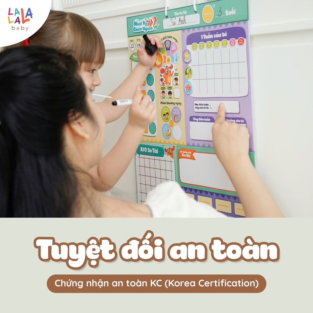 Đồ Chơi Nam Châm Nhật Ký Chăm Ngoan Khen Thưởng Kích Thích Sáng Tạo Cho Bé - Lalala baby
