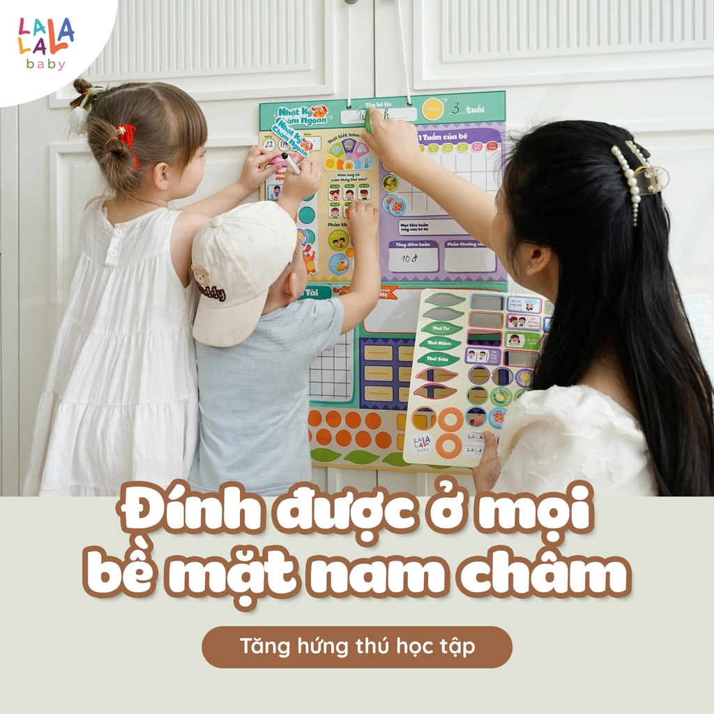 Đồ Chơi Nam Châm Nhật Ký Chăm Ngoan Khen Thưởng Kích Thích Sáng Tạo Cho Bé - Lalala baby