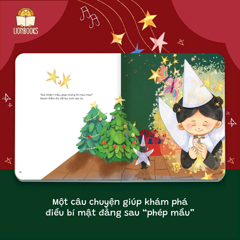Sách giáng sinh Noel- Cuốn Bụi sao lấp lánh bồi cứng cho bé 1-6 tuổi - Lionbooks