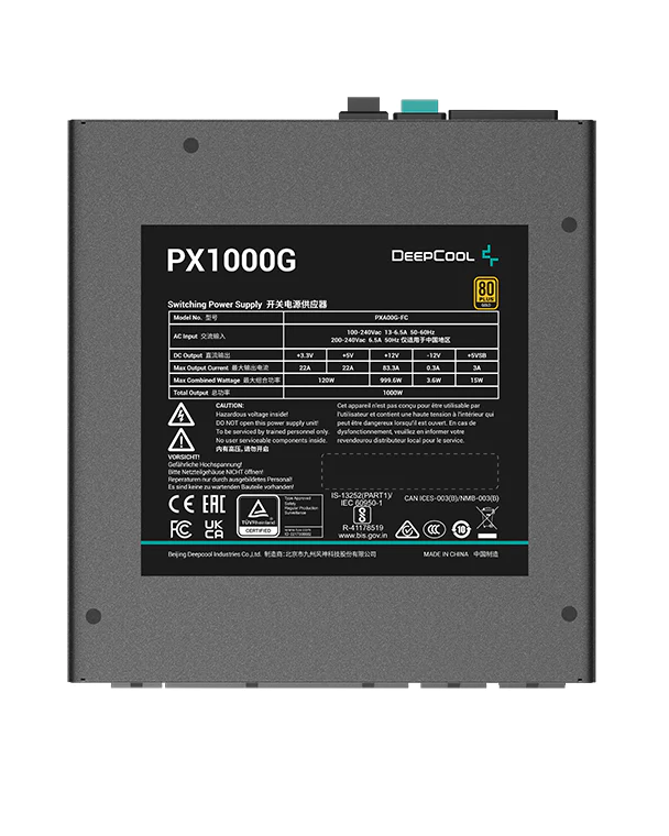 Nguồn máy tính Deepcool PX1000G 1000W ATX 3.0 PCIe 5.0 - 80+ GOLD FULL MODULLAR