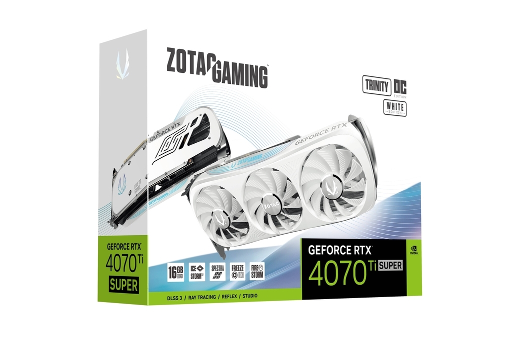 ZOTAC GAMING GeForce RTX 4070 Ti SUPER Trinity OC White 16GB GDDR6X