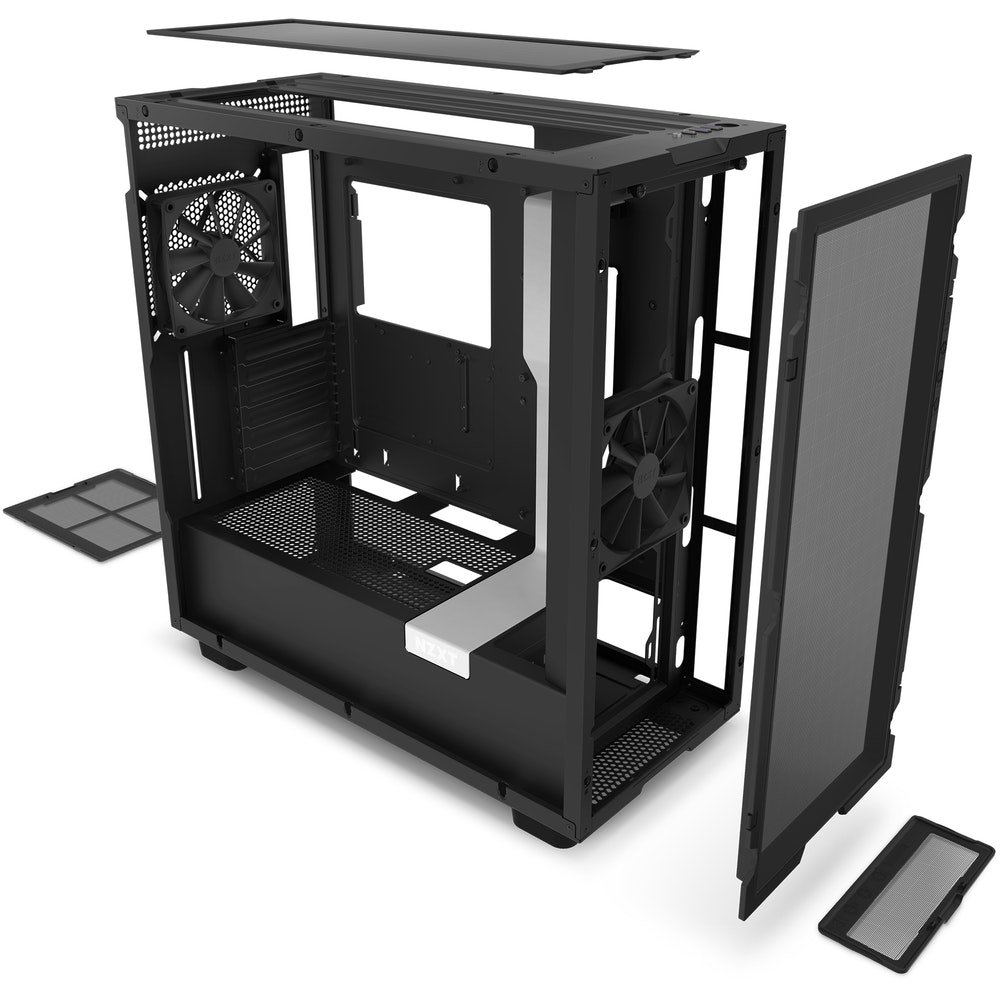 CASE NZXT H7 FLOW BLACK/WHITE