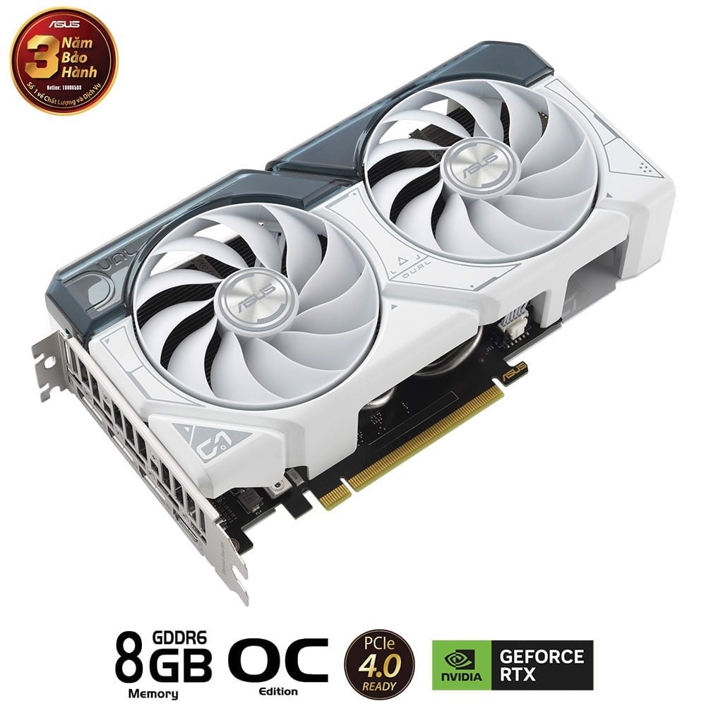 ASUS Dual GeForce RTX 4060 Ti White OC Edition 8GB GDDR6