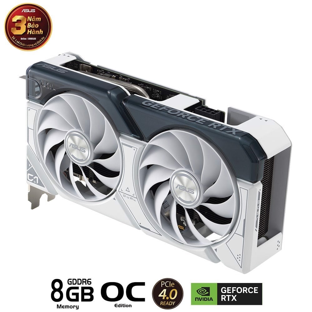 ASUS Dual GeForce RTX 4060 Ti White OC Edition 8GB GDDR6