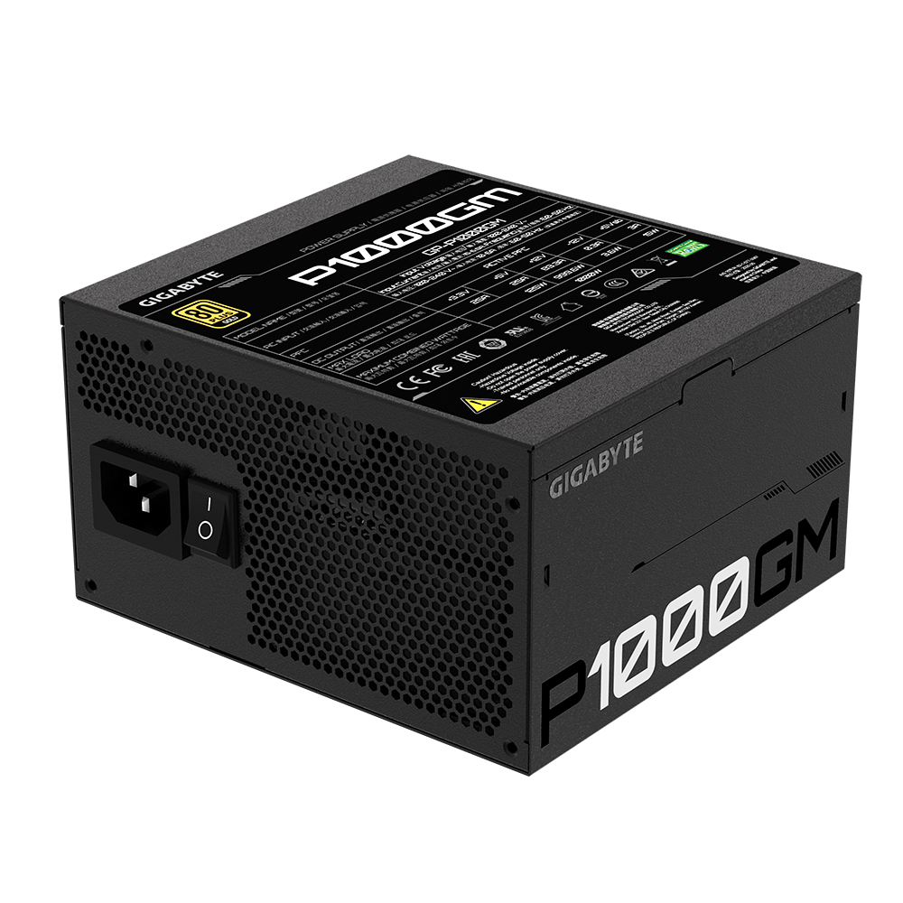 Nguồn GIGABYTE P1000GM - 80 Plus Gold - Full Modular