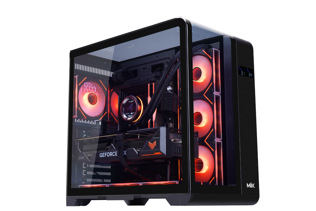 VỎ CASE MIK BARBATOS ATX BLACK / WHITE (LCD DIGITAL) AIO 360