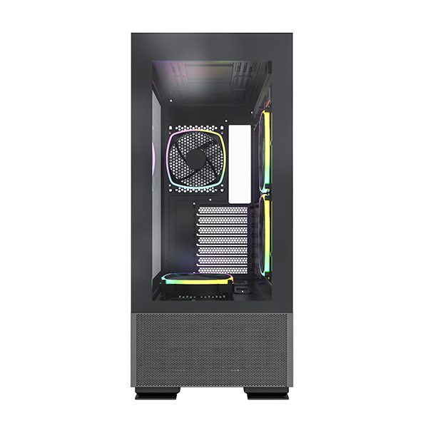 CASE MONTECH SKY TWO BLACK (MID TOWER/MÀU ĐEN) - 4 FAN ARGB