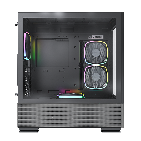 CASE MONTECH SKY TWO BLACK (MID TOWER/MÀU ĐEN) - 4 FAN ARGB
