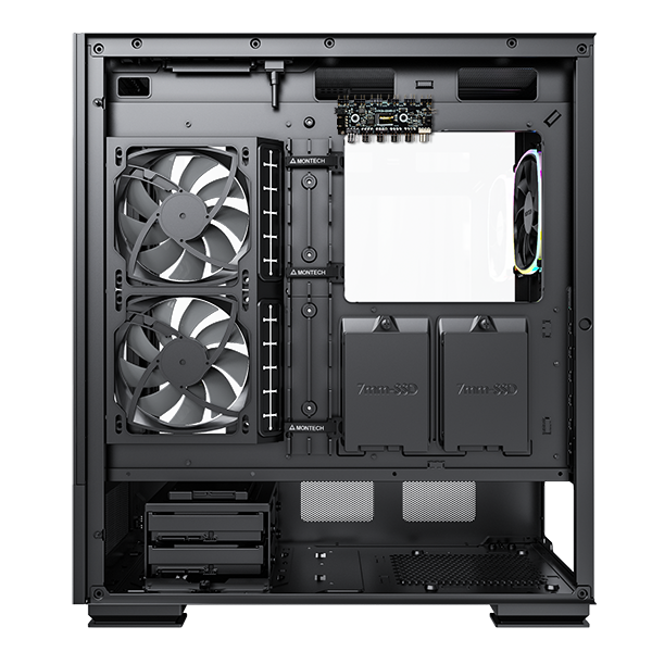 CASE MONTECH SKY TWO BLACK (MID TOWER/MÀU ĐEN) - 4 FAN ARGB
