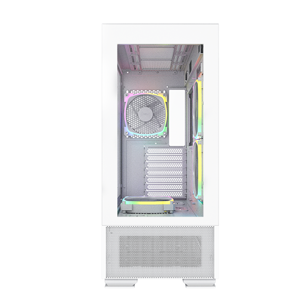 CASE MONTECH SKY TWO WHITE (MID TOWER/MÀU TRẮNG) - 4 FAN ARGB
