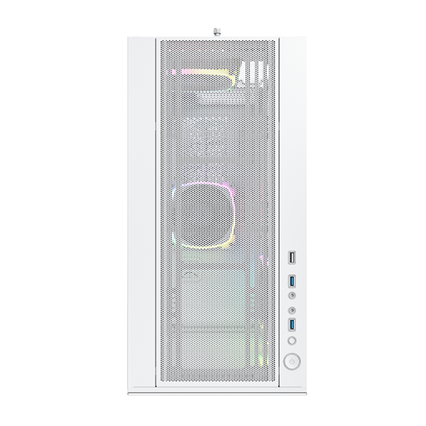 CASE MONTECH SKY TWO WHITE (MID TOWER/MÀU TRẮNG) - 4 FAN ARGB