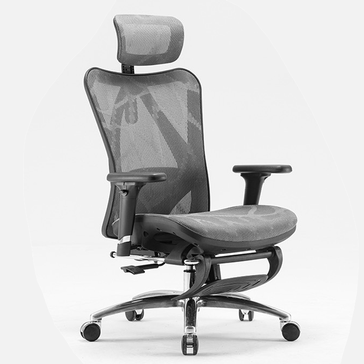 GHẾ CÔNG THÁI HỌC SIHOO M57B (CÓ KÊ CHÂN) - BLACK, GREY
