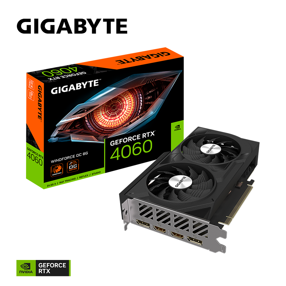 GIGABYTE GeForce RTX™ 4060 WINDFORCE OC 8G