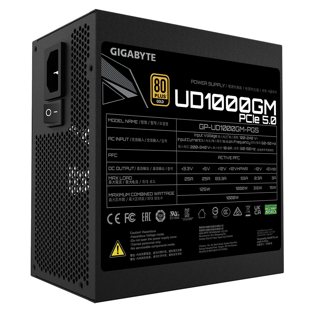 Nguồn Gigabyte GP UD1000GM PG5 80 Plus Gold - Fully Modular