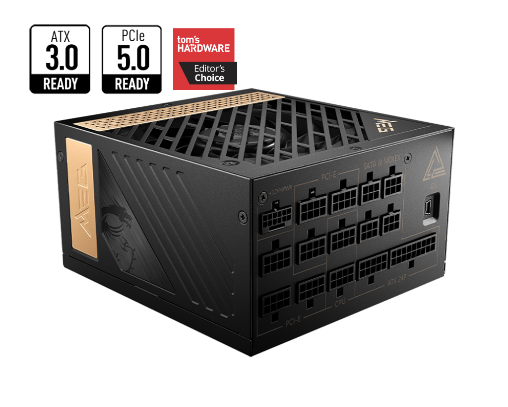 NGUỒN MSI MEG Ai1000G 1000W 80+ PLATINUM PCIe5.0 ATX3.0 (Full-Modullar)