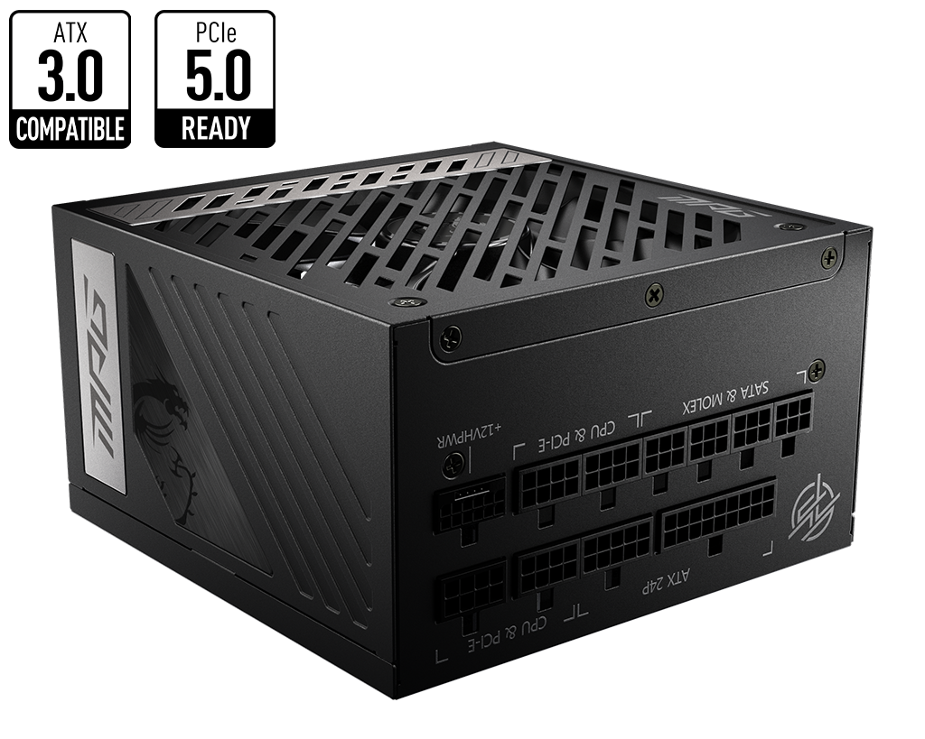 NGUỒN MSI MPG A850G 850W 80+ GOLD PCIe5.0 ATX 3.0 (Full-Modullar)