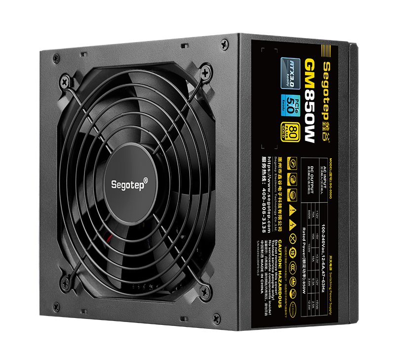 Nguồn máy tính SEGOTEP GM850W 80 PLUS GOLD PCIE 5.0 ATX 3.0 - FULL MODULLAR