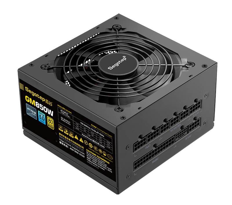 Nguồn máy tính SEGOTEP GM850W 80 PLUS GOLD PCIE 5.0 ATX 3.0 - FULL MODULLAR