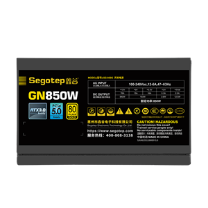 NGUỒN SEGOTEP GN850W 850W 80+ GOLD ATX3.0 PCIe 5.0 - NON-MODULLAR