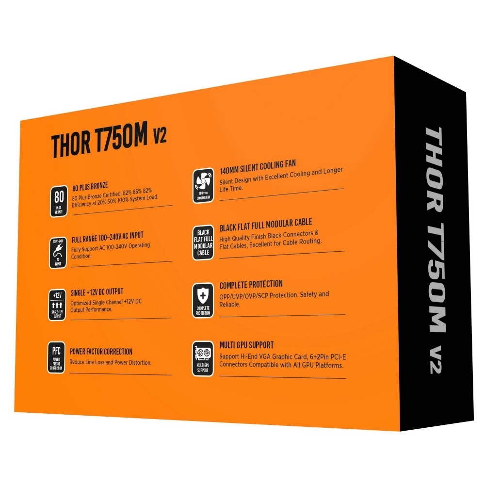 NGUỒN XIGMATEK THOR T750M V2 750W 80+ BRONZE FULL MODULAR - DÂY DẸT