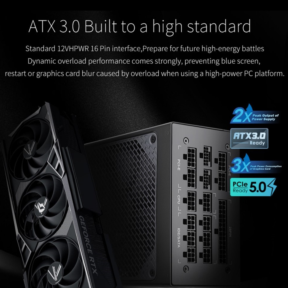 Nguồn máy tính SEGOTEP KL1250g 80 PLUS GOLD PCIE 5.0 ATX 3.0