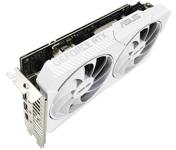 Card màn hình VGA ASUS Dual GeForce RTX 3060 White OC Edition 12GB GDDR6 (DUAL-RTX3060-O12G-WHITE)