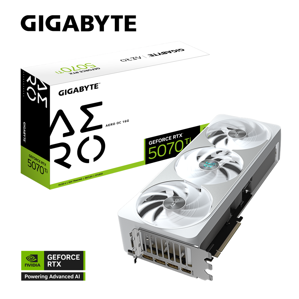 Card màn hình Gigabyte GeForce RTX 5070 Ti AERO OC 16GB