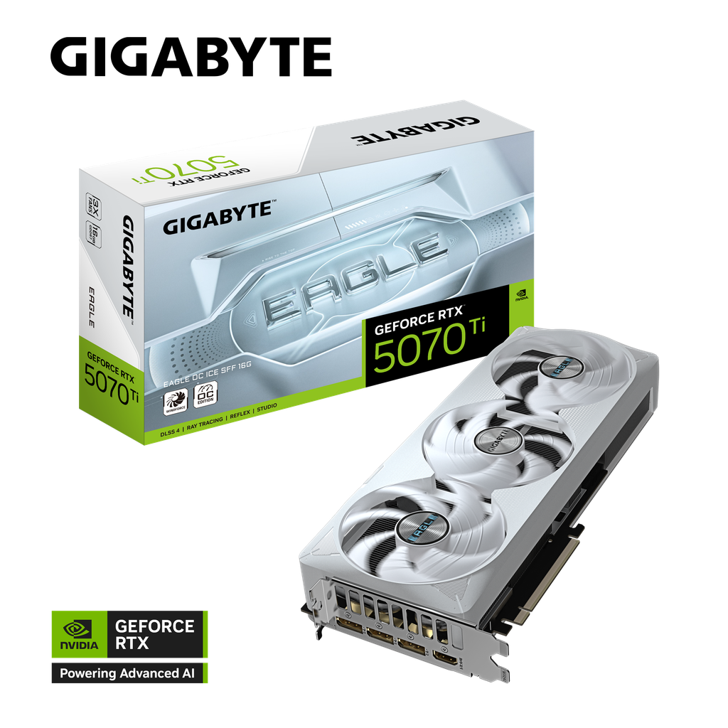 Card màn hình Gigabyte GeForce RTX 5070 Ti EAGLE OC ICE SFF 16GB