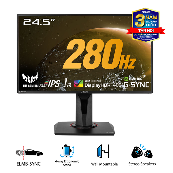 Màn Hình ASUS TUF Gaming VG259QM 25 Inch Full HD IPS 280Hz (DisplayPort, HDMI)