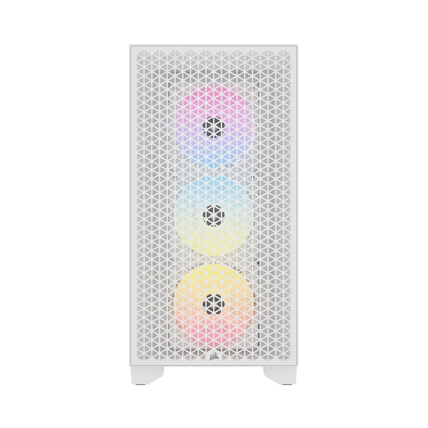 Case Corsair 3000D RGB AIRFLOW Mid-Tower PC Case - White ( CC-9011256-WW )