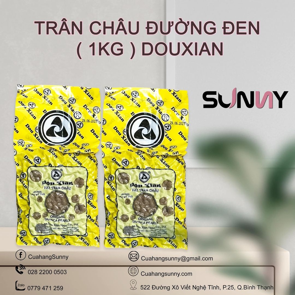 TRÂN CHÂU DOUXIAN 1KG ĐƯỜNG ĐEN ( 2.5 )