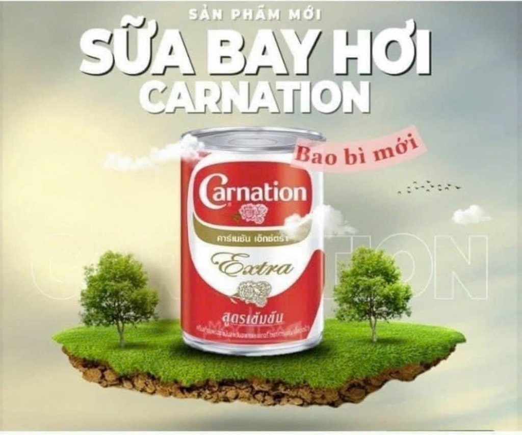 SỮA BÉO CARNATION THÁI LAN 385G ( SỮA HOA HỒNG ) | THÙNG 48 LON