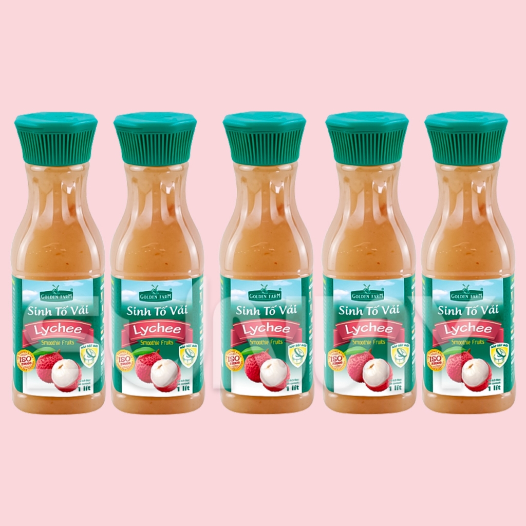 SINH TỐ GOLDEN FARM - VẢI | THÙNG 12 CHAI