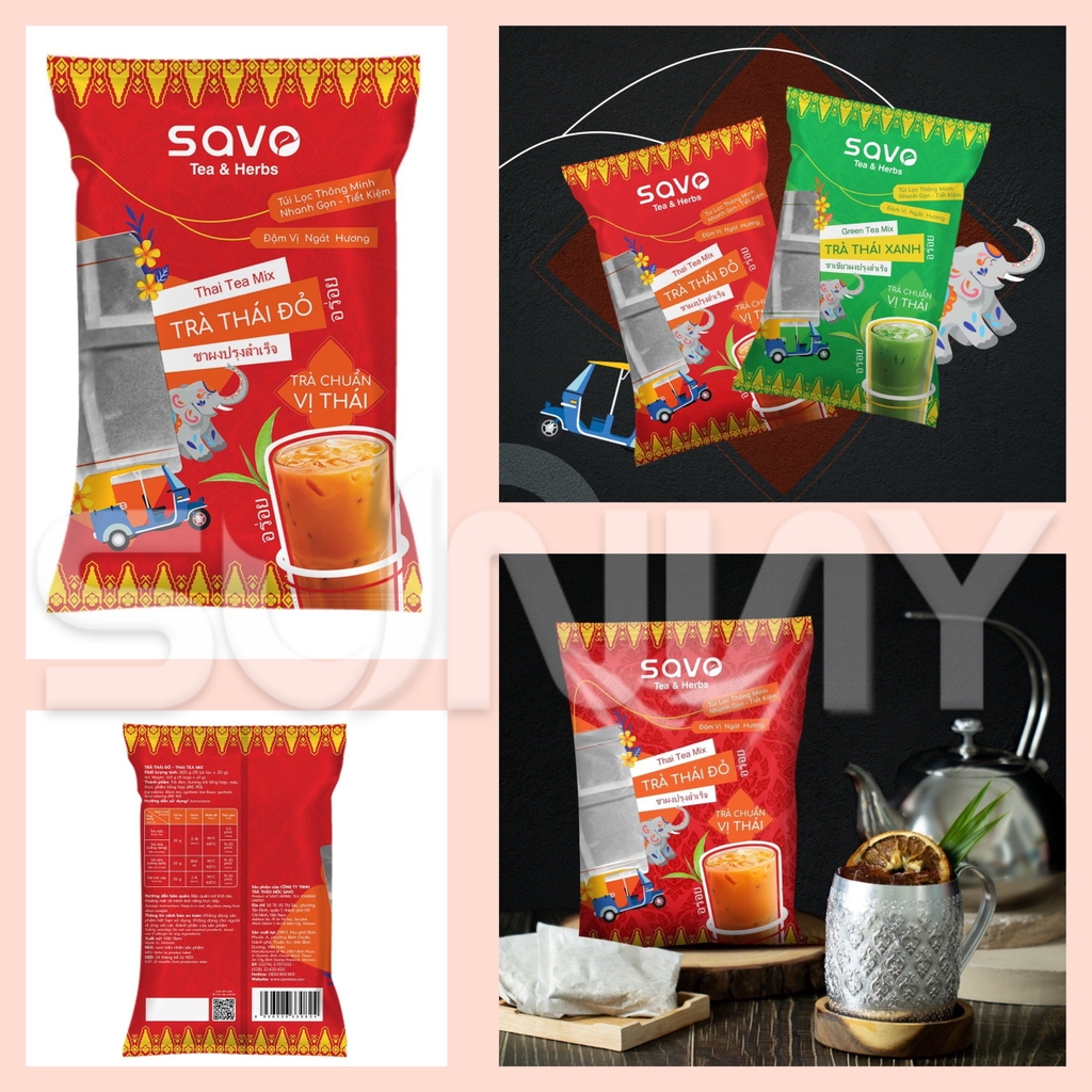 TRÀ THÁI ĐỎ SAVO ( TÚI LỌC ) | THÙNG 20 GÓI
