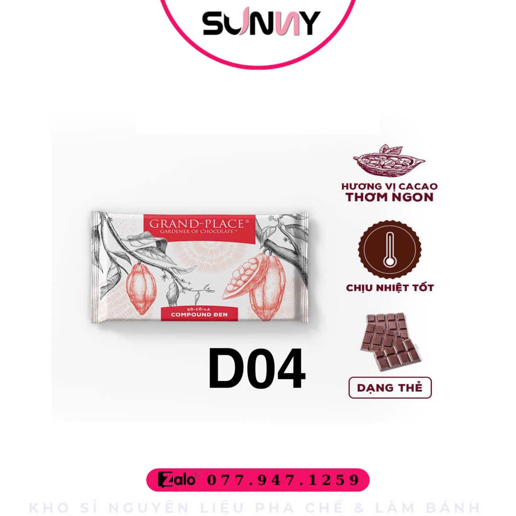 SOCOLA COMPOUND ĐEN GRAND PLACE D040 ( 1KG )