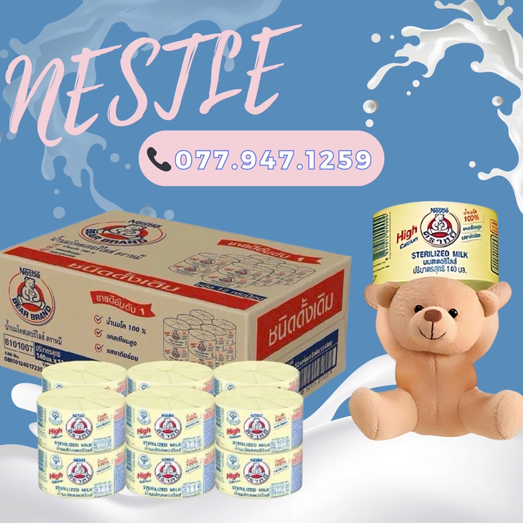 SỮA GẤU NESTLE THÁI LAN - LỐC 12 LON x 140ML