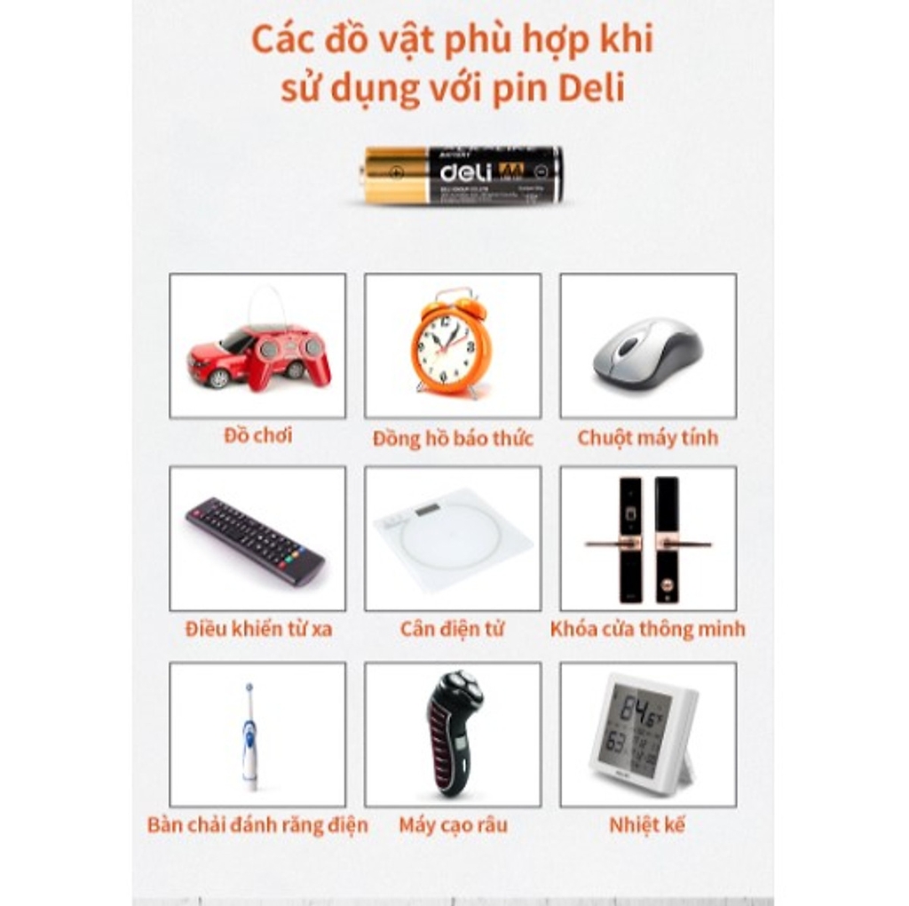 Pin kiềm Deli AA-2 W18500