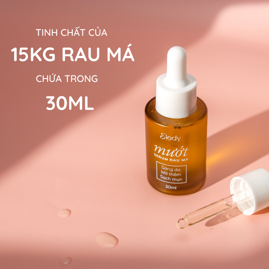 Mướt - Serum rau má Eledy sáng da, mờ thâm, sạch mụn