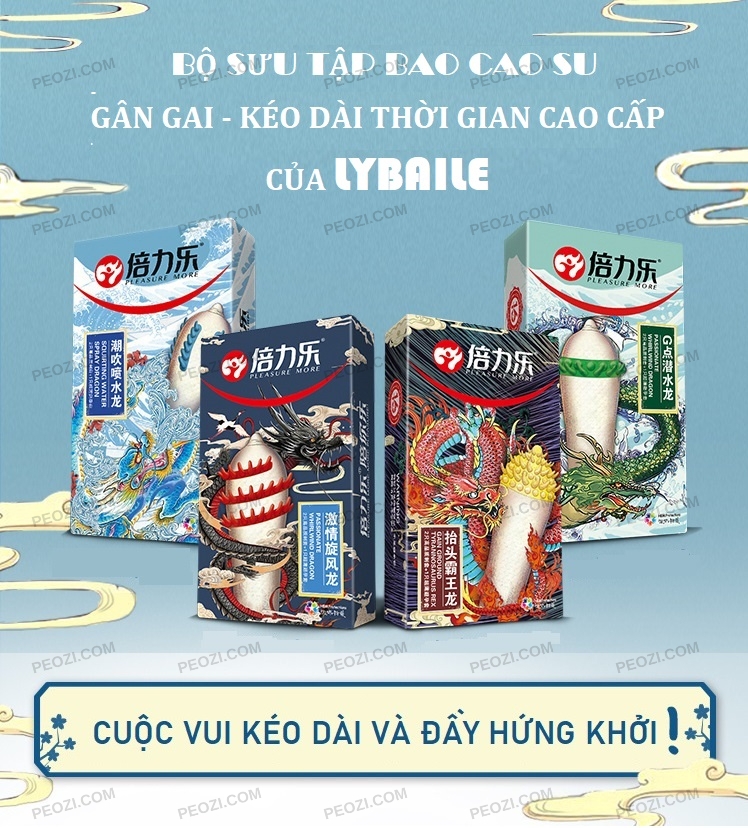 Bao cao su siêu gai DRAGON - Hộp 3 cái