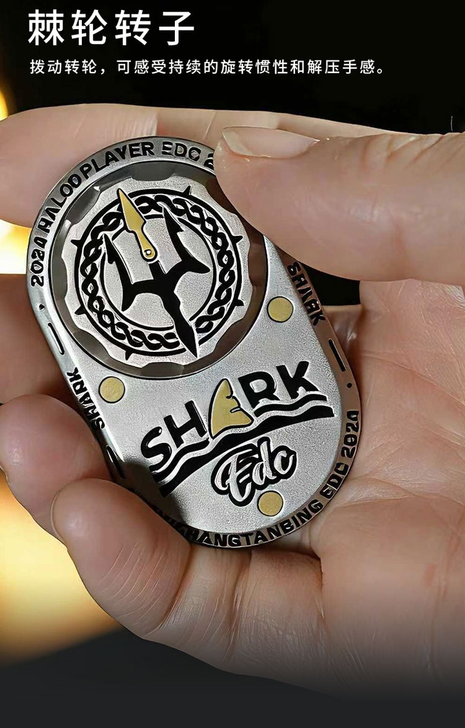 Fidget Spinner Shark HaLoo EDC Chính Hãng -  Màu Bạc