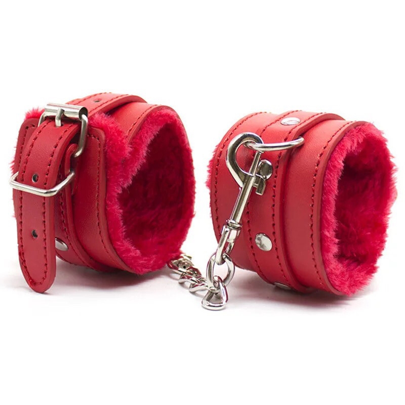Khóa tay giả da BDSM Handcuffs